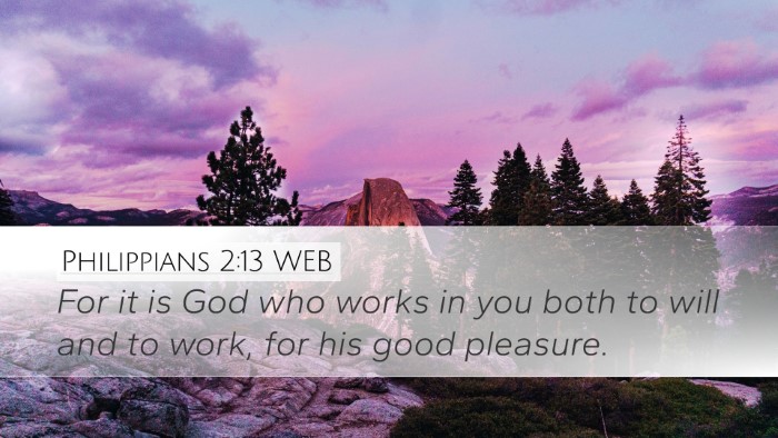 Philippians 2:13 WEB Bible Verse Image
