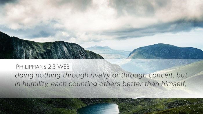 Philippians 2:3 WEB Bible Verse Image