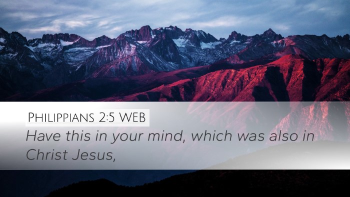 Philippians 2:5 WEB Bible Verse Image