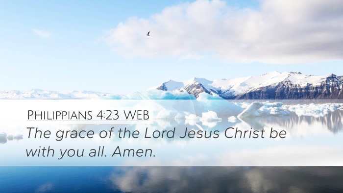 Philippians 4:23 WEB Desktop Wallpaper - The grace of the Lord Jesus Christ be with you - Desktop Bible Verse Wallpaper