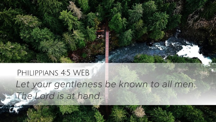 Philippians 4:5 WEB Bible Verse Image