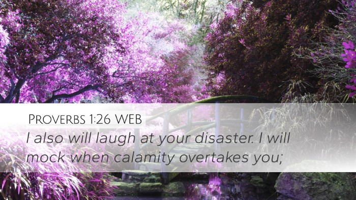 Proverbs 1:26 WEB Bible Verse Image