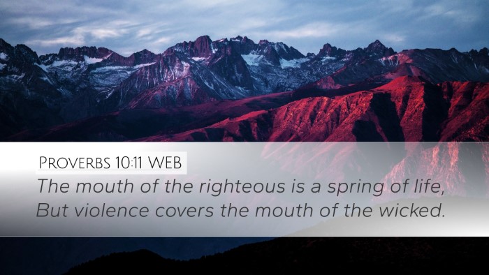 Proverbs 10:11 WEB Bible Verse Image