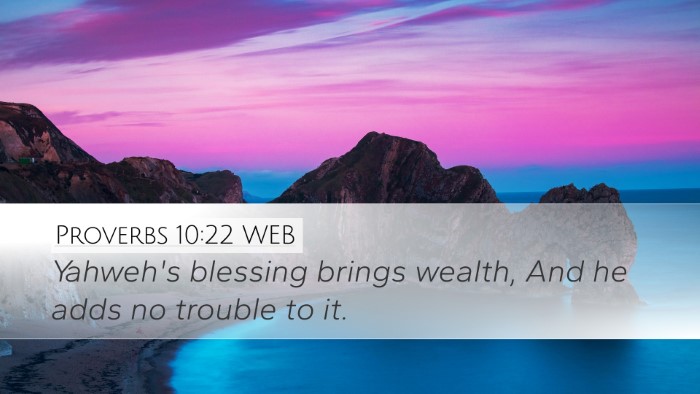 Proverbs 10:22 WEB Bible Verse Image