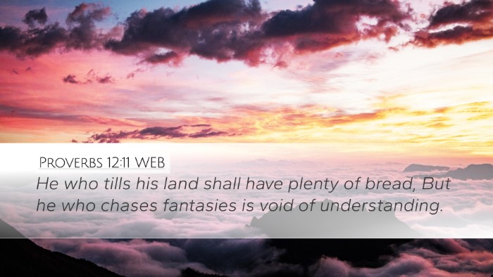 Proverbs 12:11 WEB Bible Verse Image