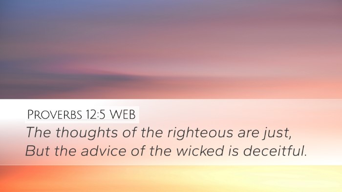 Proverbs 12:5 WEB Bible Verse Image