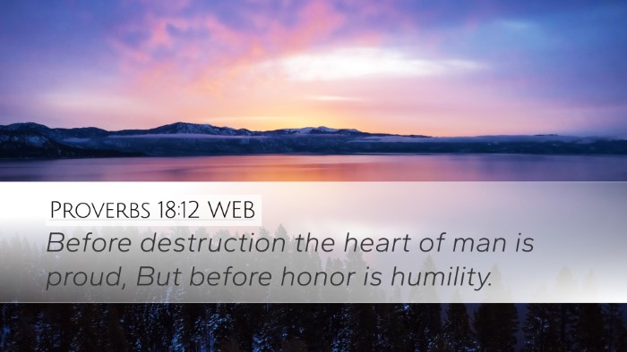 Proverbs 18:12 WEB Bible Verse Image