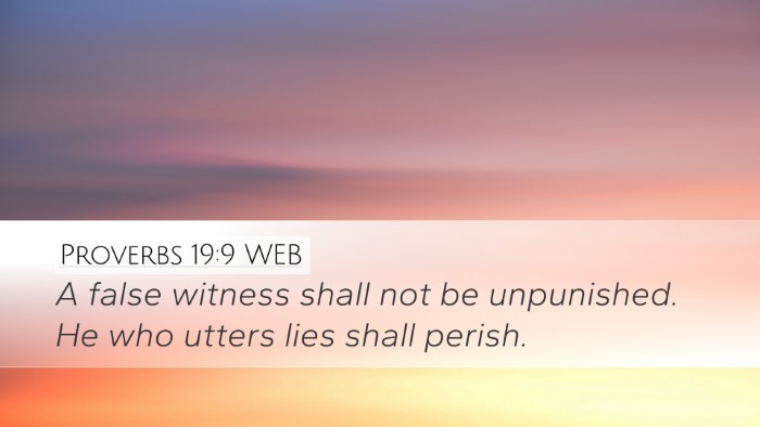 Proverbs 19:9 WEB Bible Verse Image