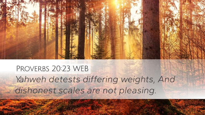 Proverbs 20:23 WEB Bible Verse Image