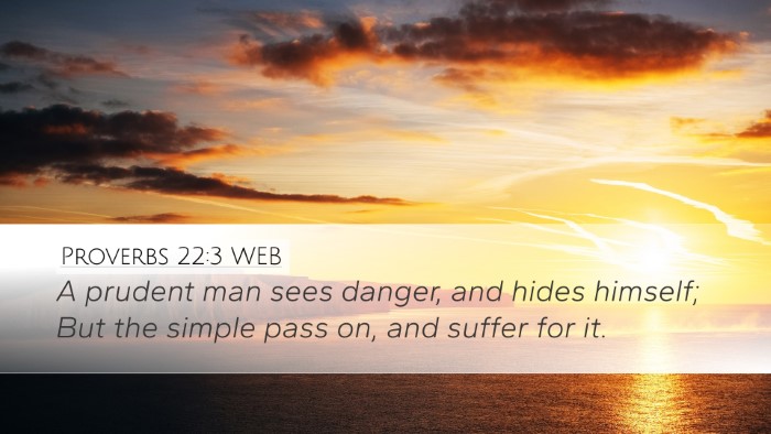 Proverbs 22:3 WEB Bible Verse Image