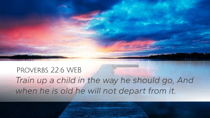 Proverbs 22:6 WEB Bible Verse Image