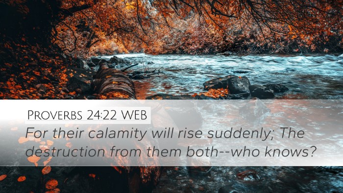 Proverbs 24:22 WEB Bible Verse Image
