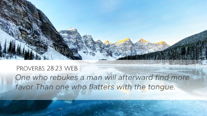 Proverbs 28:23 WEB Bible Verse Image