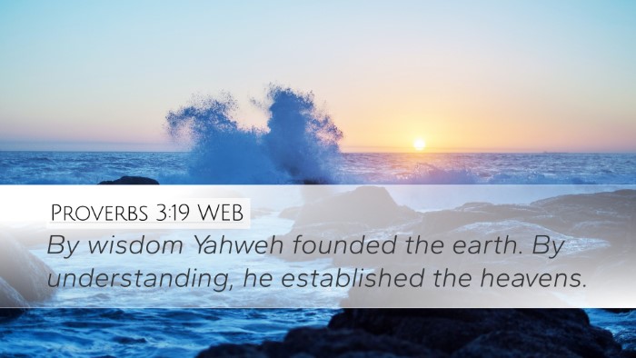 Proverbs 3:19 WEB Bible Verse Image