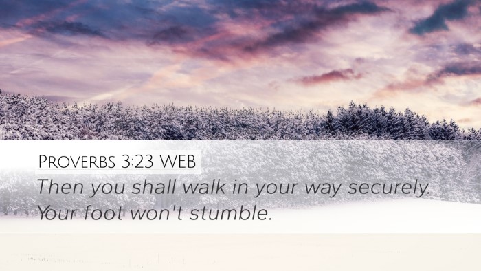 Proverbs 3:23 WEB Bible Verse Image