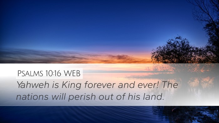 Psalms 10:16 WEB Bible Verse Image