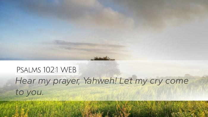 Psalms 102:1 WEB Desktop Wallpaper - Hear my prayer, Yahweh! Let my cry come to - Desktop Bible Verse Wallpaper