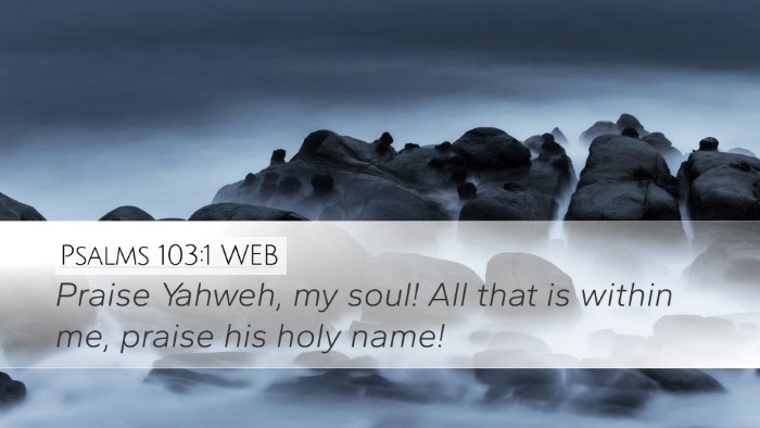 Psalms 103:1 WEB Bible Verse Image
