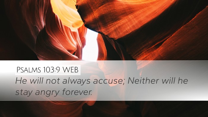 Psalms 103:9 WEB Bible Verse Image
