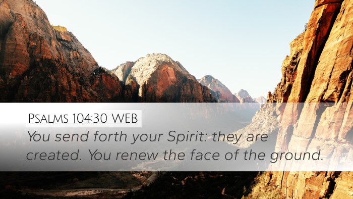 Psalms 104:30 WEB Bible Verse Image
