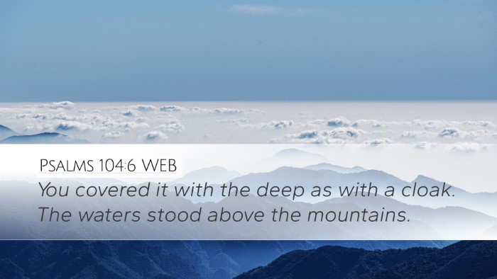 Psalms 104:6 WEB Bible Verse Image