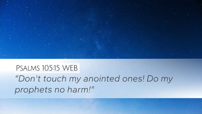 Psalms 105:15 WEB Bible Verse Image