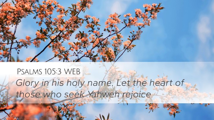 Psalms 105:3 WEB Bible Verse Image
