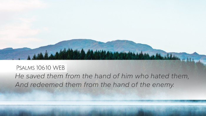 Psalms 106:10 WEB Bible Verse Image