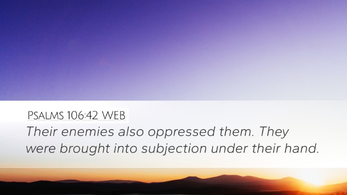 Psalms 106:42 WEB Bible Verse Image