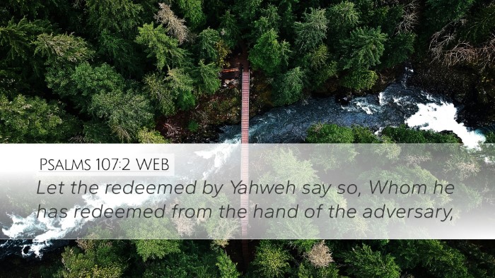 Psalms 107:2 WEB Bible Verse Image