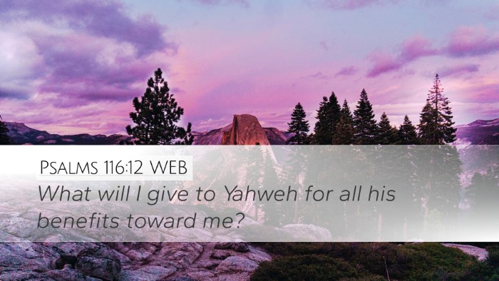 Psalms 116:12 WEB Bible Verse Image