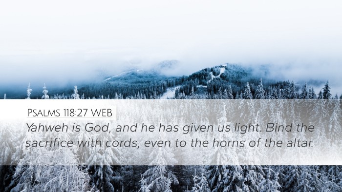 Psalms 118:27 WEB Bible Verse Image