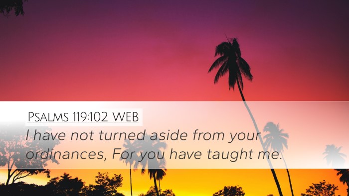Psalms 119:102 WEB Bible Verse Image