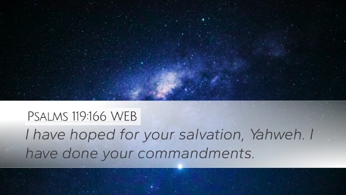 Psalms 119:166 WEB Bible Verse Image