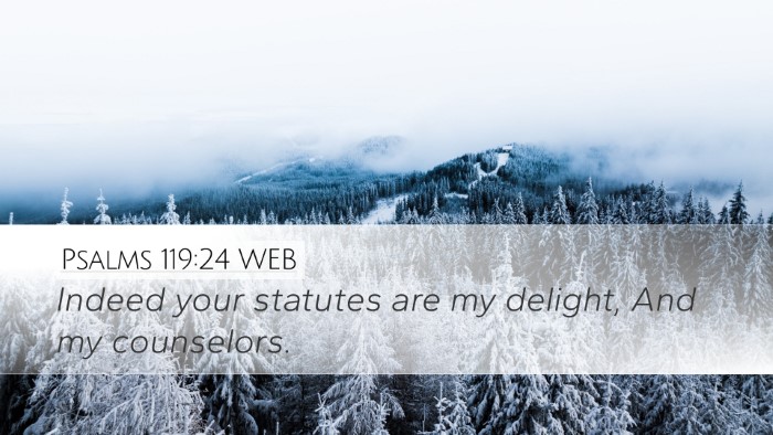 Psalms 119:24 WEB Bible Verse Image