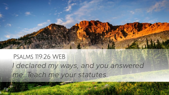 Psalms 119:26 WEB Bible Verse Image