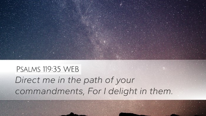 Psalms 119:35 WEB Bible Verse Image
