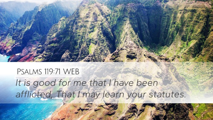 Psalms 119:71 WEB Bible Verse Image