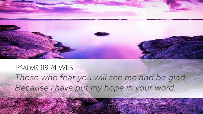 Psalms 119:74 WEB Bible Verse Image
