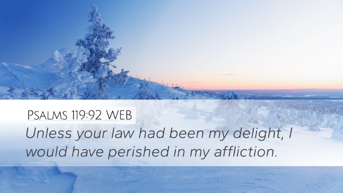 Psalms 119:92 WEB Bible Verse Image