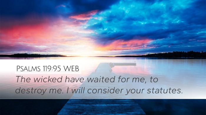 Psalms 119:95 WEB Bible Verse Image