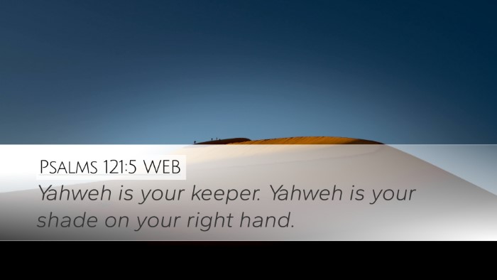 Psalms 121:5 WEB Bible Verse Image