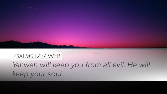 Psalms 121:7 WEB Bible Verse Image