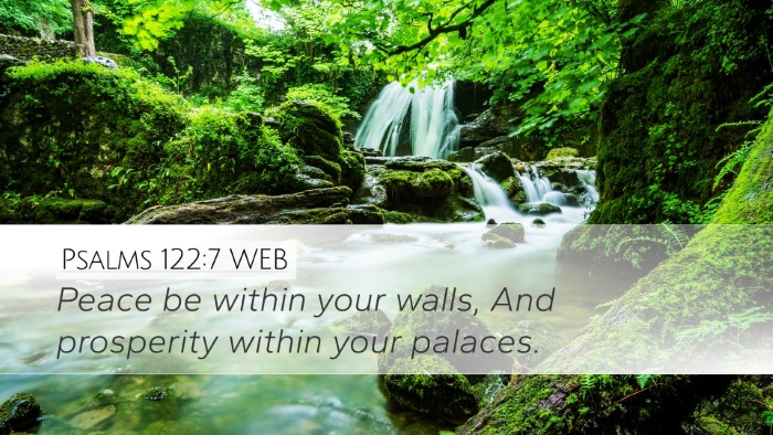 Psalms 122:7 WEB Desktop Wallpaper - Peace be within your walls, And prosperity within - Desktop Bible Verse Wallpaper