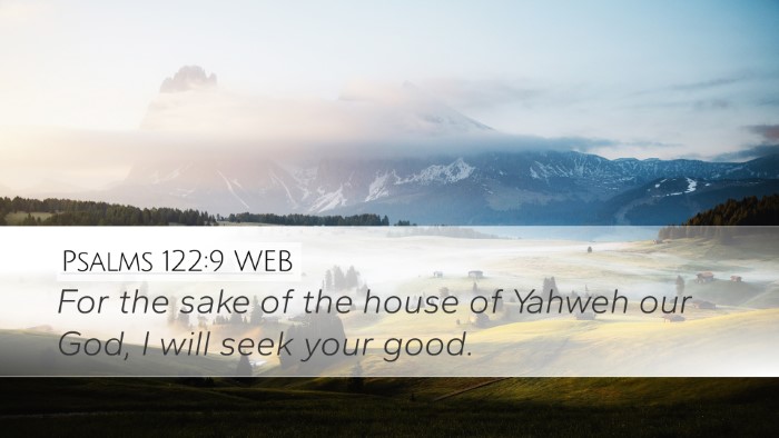 Psalms 122:9 WEB Bible Verse Image
