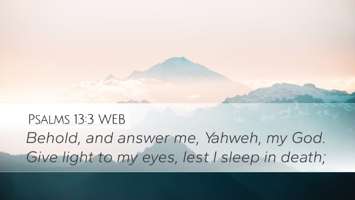 Psalms 13:3 WEB Bible Verse Image