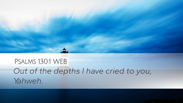 Psalms 130:1 WEB Bible Verse Image