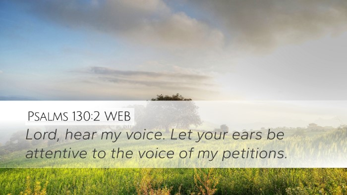 Psalms 130:2 WEB Bible Verse Image