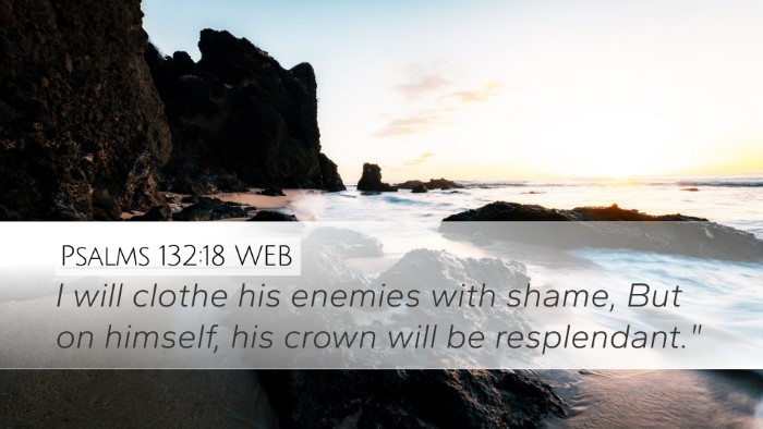 Psalms 132:18 WEB Bible Verse Image