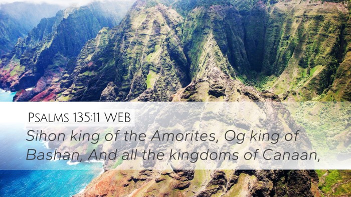 Psalms 135:11 WEB Bible Verse Image